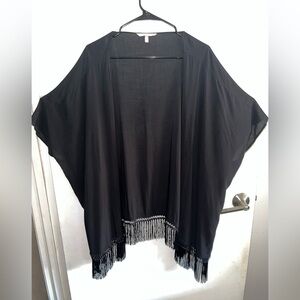 Victoria's Secret Black Kimono with Fringe cover up!